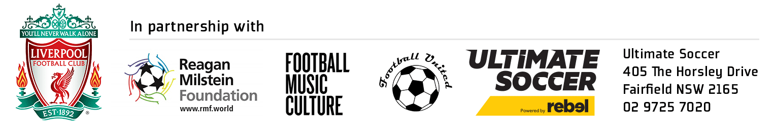 In partnership with Liverpool Football Club, Reagan Milstein Foundation, Football Music Culture, Football United, Ultimate Soccer